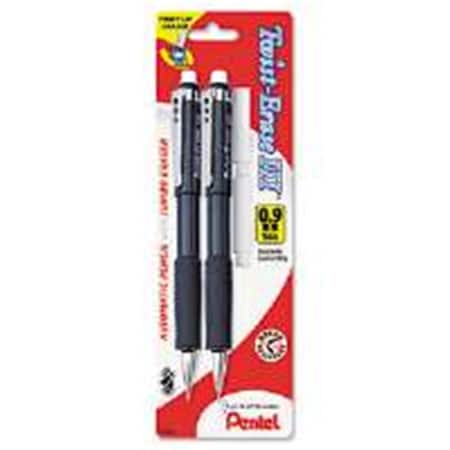 Pentel QE519BP2 Twist-Erase Iii Mechanical Pencil Assorted Barrels, 2PK YYAZ-PENQE519BP2K6